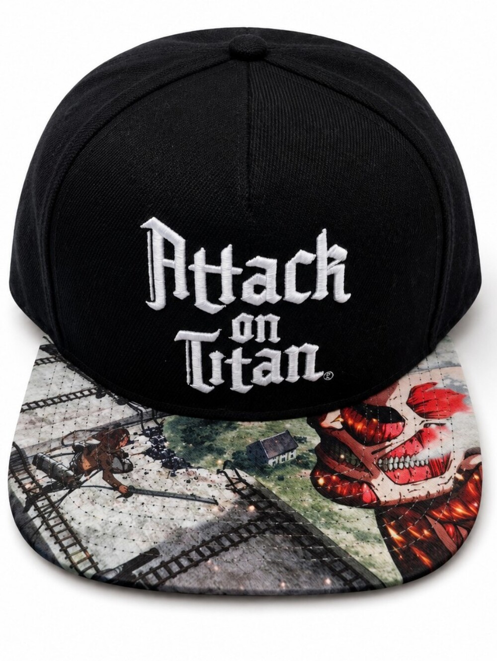 Attack on Titan Black Snapback Hat